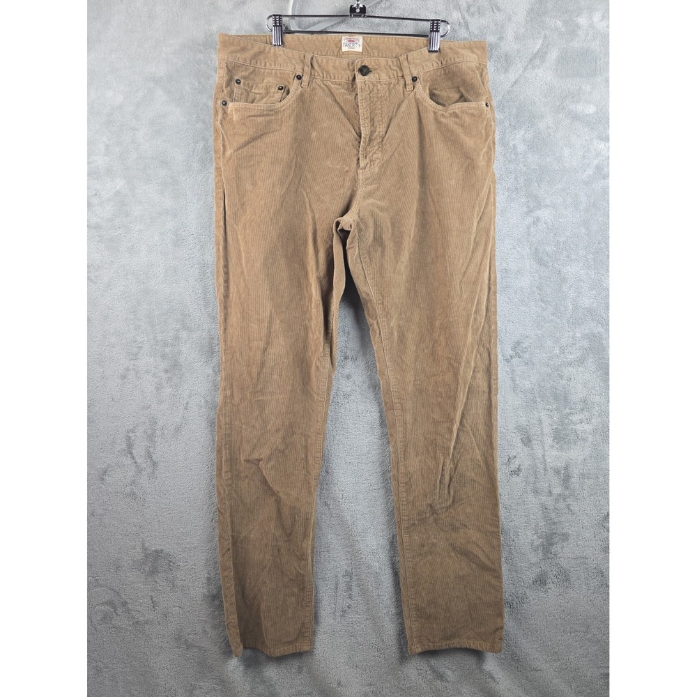 Faherty Corduroy 5-Pocket Pant Mens Size 34x31 Brown Flaw